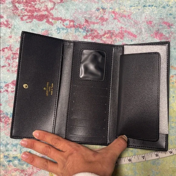 Blue Monogram Denim Tote Bag with Wallet - Picture 5 of 7